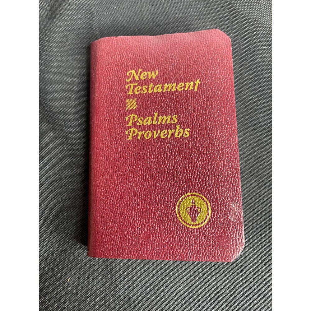 Gideons New Testament with Psalms and Proverbs Burgundy Pocket Bible Made in USA